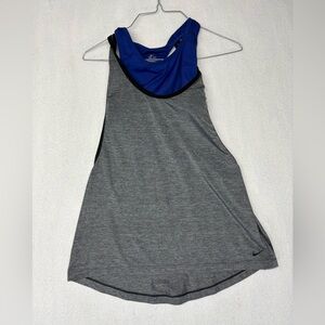 Nike Womens Small Racer Back Athletic Workout Tank Top 2 Layers Bra & Tank Top